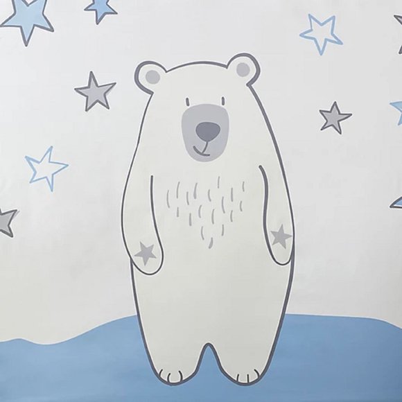 brand new Marmalade-brand 72x72-inch Shower Curtain POLAR BEAR + STARS - Picture 3 of 9